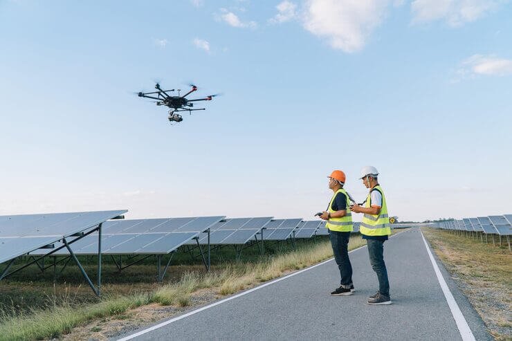 Kiểm tra tấm pin năng lượng mặt trời bằng drone là gì?